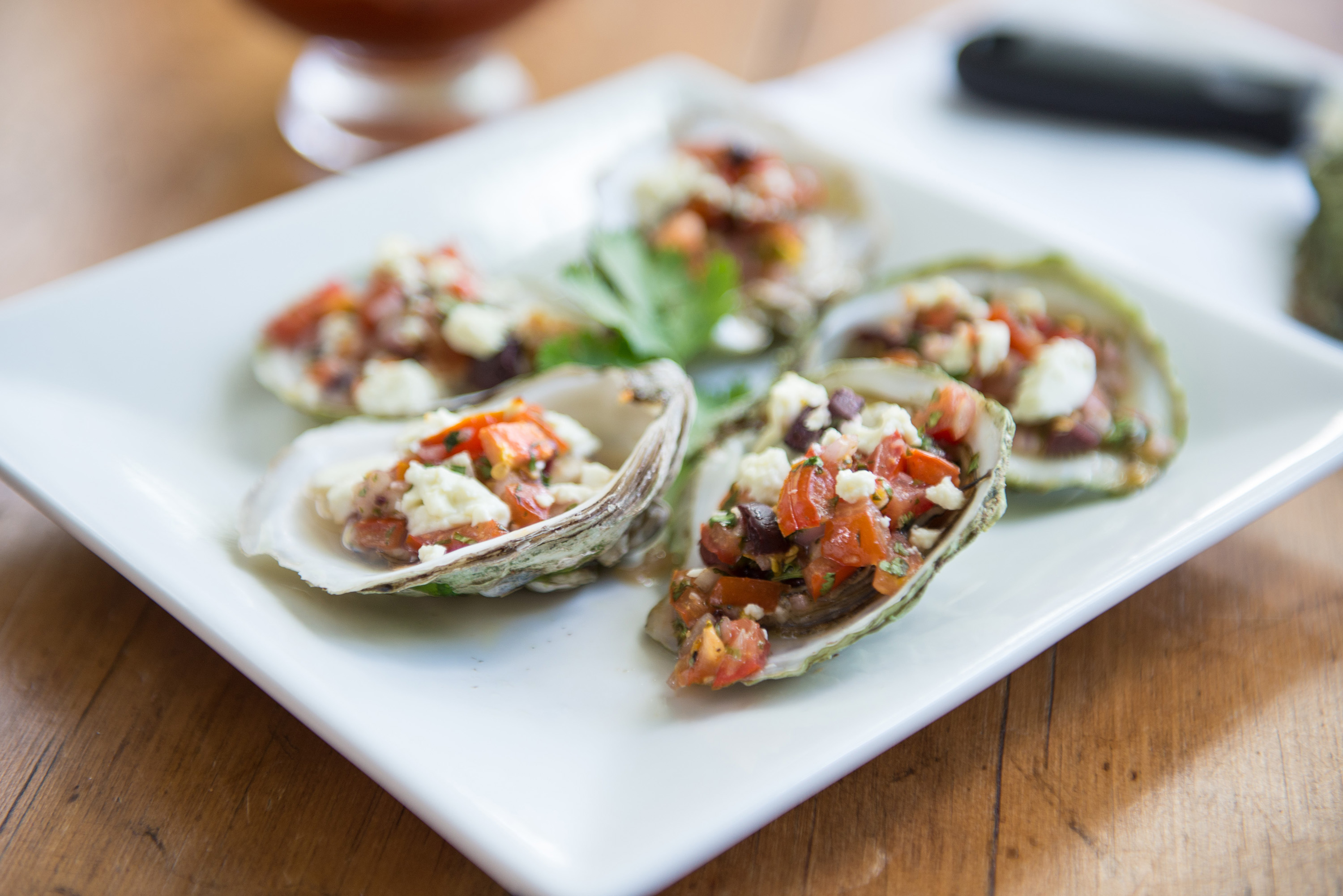 Mediterranean Style Baked Oysters